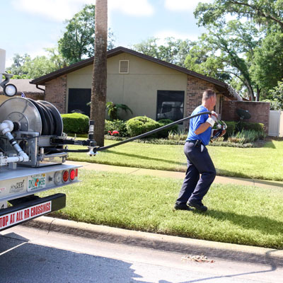 Thermotane worker refilling propane