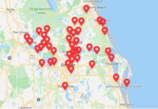 Commercial Propane Locations on Map