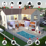 Image of a house and the areas using propane for heat