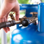 Consumer checking propane valve